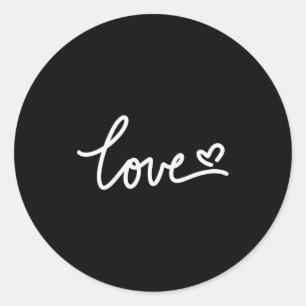 Love Heart For Valentines Classic Round Sticker