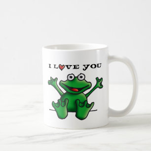 love heart frog coffee mug