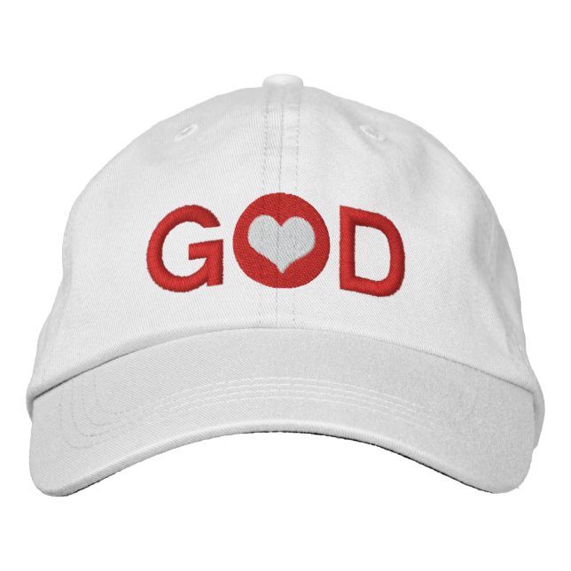Love Heart God Embroidered Hat (Front)