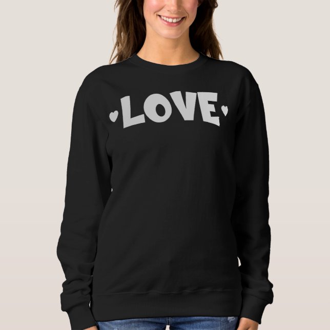 Love Heart Graphic Design Sweatshirt (Front)