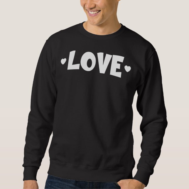 Love Heart Graphic Design Sweatshirt (Front)