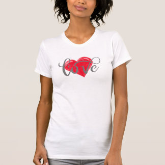 Love heart graphic  t shirt 