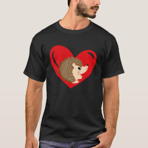 Love Heart Graphic Valentine's Day Hedgehog Boys K T-Shirt