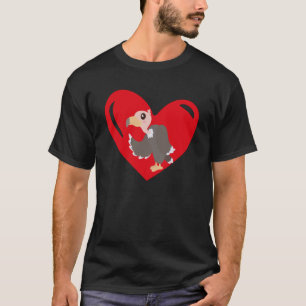 Love Heart Graphic Valentine's Day Vulture Boys Ki T-Shirt