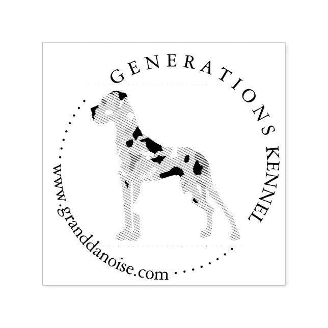 Love Heart Great Dane Stamps (Design)