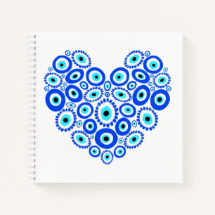 Love Heart Greek Eyes Notebook