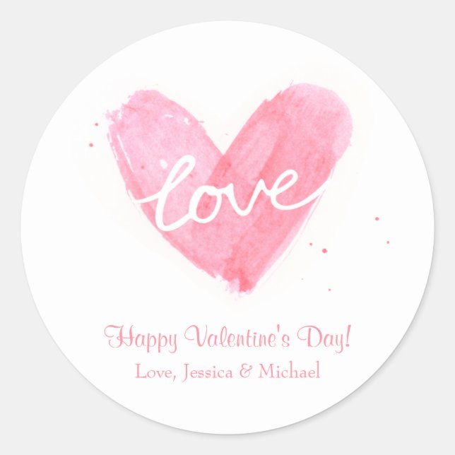 Love Heart Happy Valentines Stickers Day (Devant)