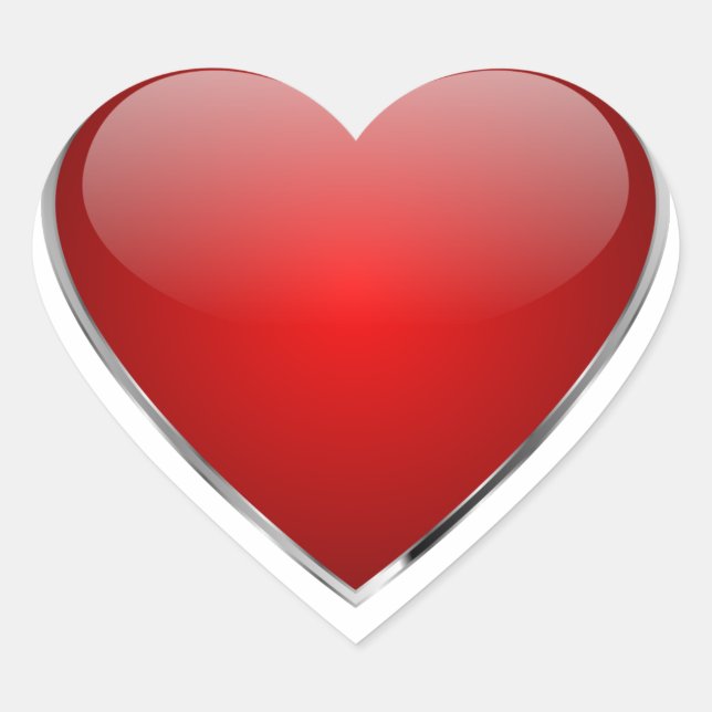 Love heart heart sticker (Front)