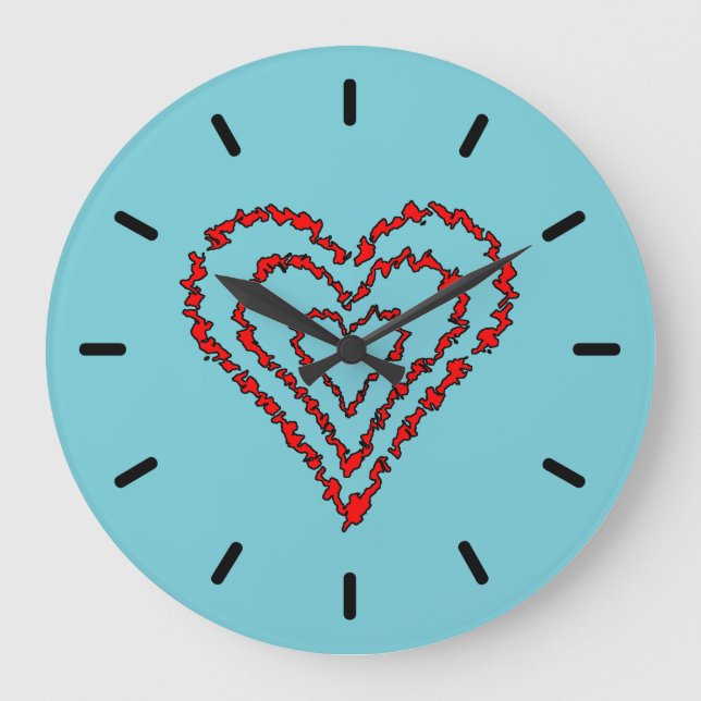 Love Heart Large Clock (Front)