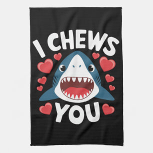 Love Heart Leopard Cute Valentine's Day Kitchen Towel