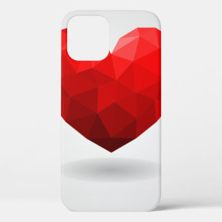 Love heart low poly valentine iPhone 12 case