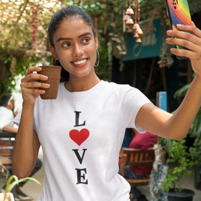 LOVE Heart minimalist simple text based typography T-Shirt (Creator Uploaded)