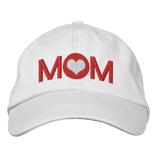 Love Heart Mom Embroidered Hat (Front)