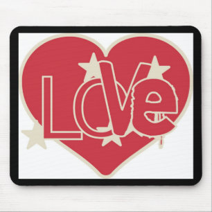 LOVE HEART MOUSE PAD
