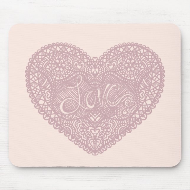 Love Heart Mouse Pad (Front)