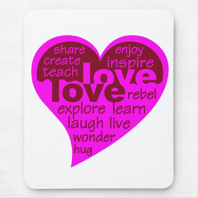 Love Heart mousepad (Front)