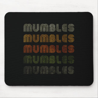 Love Heart Mumbles Tee Grunge Vintage Style Black  Mouse Pad