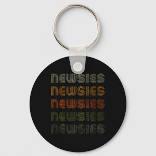 Love Heart Newsies Tee Grunge Vintage Style Black Keychain