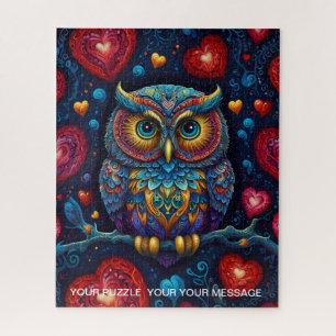 Love Heart Owl  Jigsaw Puzzle