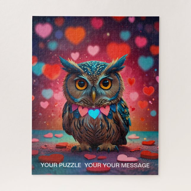 Love Heart Owl  Jigsaw Puzzle (Vertical)