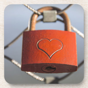 Love Heart Padlock Coaster