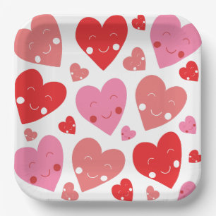 Love Heart Paper Plate
