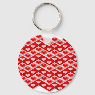 Love Heart Pattern Keychain