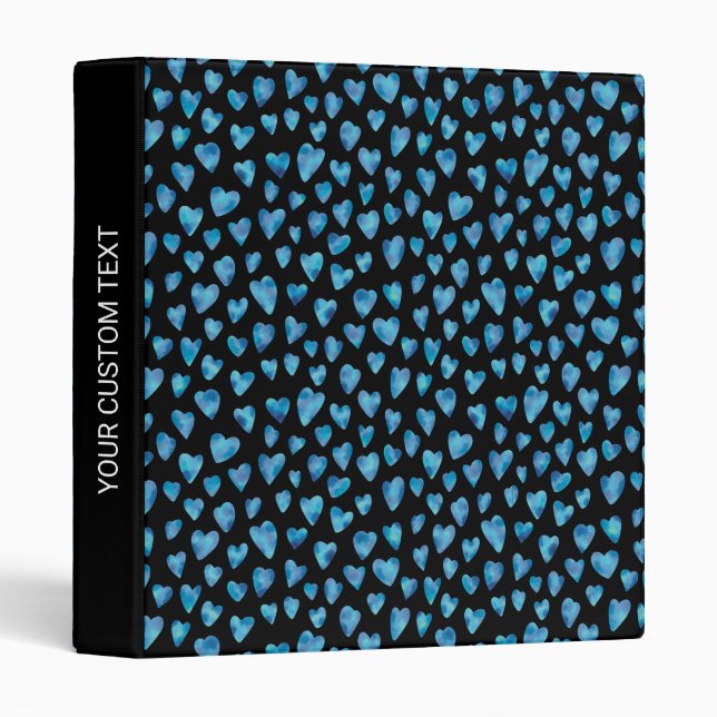 Love Heart Pattern Personalized Binder (Front/Spine)