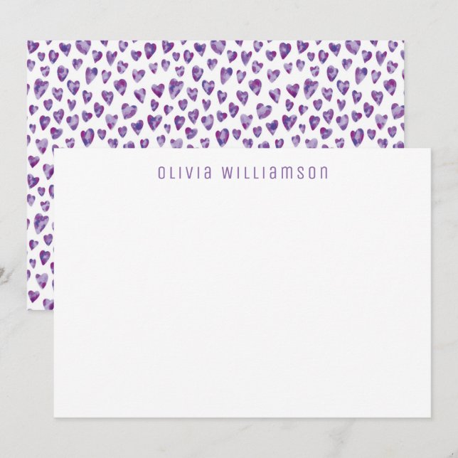 Love Heart pattern personalized name Card (Front/Back)