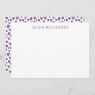 Love Heart pattern personalized name Card