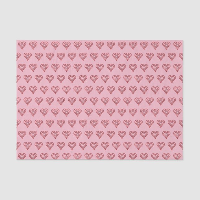 Love Heart Pattern  Tissue Paper (Front)