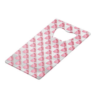 Love Heart Pattern Wallet Bottle Opener