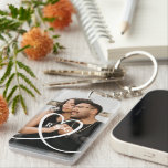Love heart personalized monogram photo custom made keychain<br><div class="desc">Love heart personalized photo monogrammed custom made keychain. Simply upload your own photograph to this keyring and reposition or crop to get the best fit. Keychain photo gifts made by you from Ricaso</div>