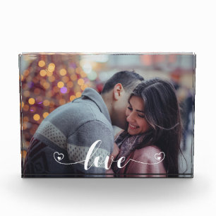 Love Heart Personalized Photo Custom Family Block