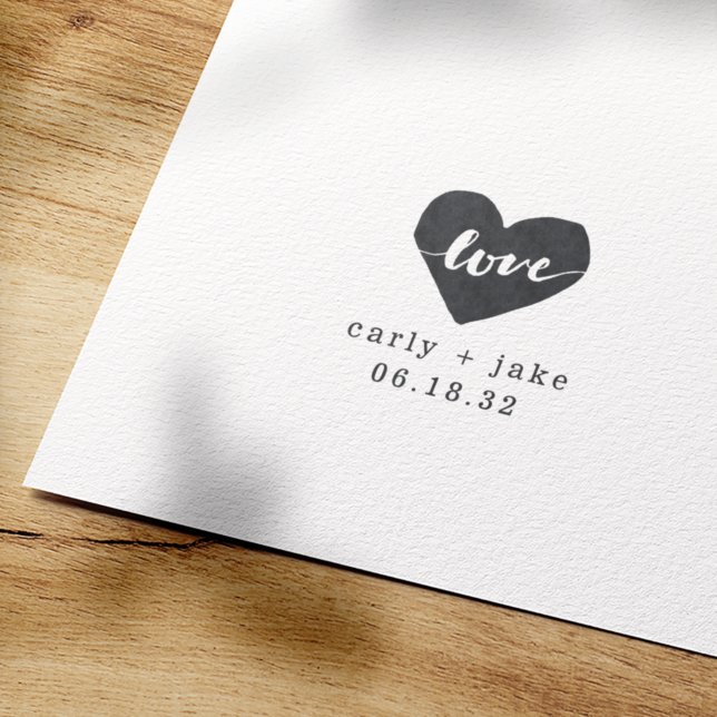Love Heart Personalized Wedding Stamp (Creator Uploaded)