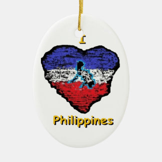 love heart philippines ceramic ornament