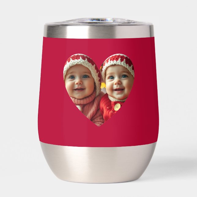 Love Heart Photo Bouteille d'eau (Avant)