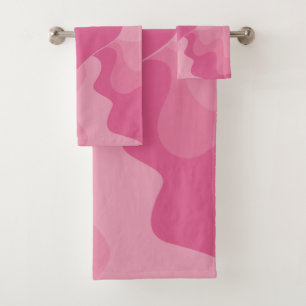 Love Heart - Pink Bath Towel Set