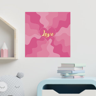 Love Heart - Pink Foil Prints