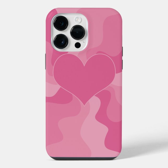 Love Heart - Pink iPhone Case (Back)