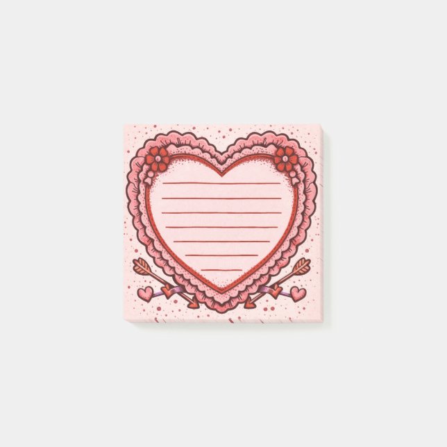 Love Heart Post-it Notes (Front)