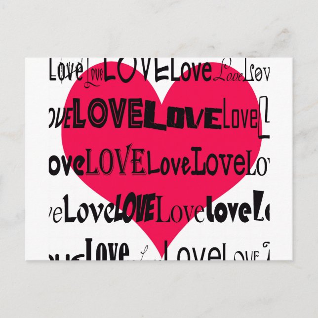 Love Heart Postcard (Front)