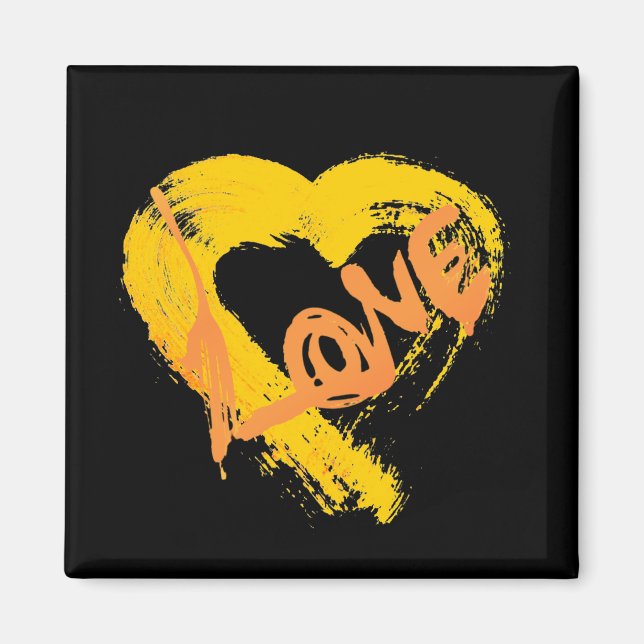 Love Heart Pumpkin Spiced Magnet (Front)