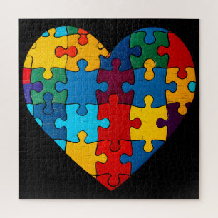 Love Heart Puzzle Acceptance Autism Awareness