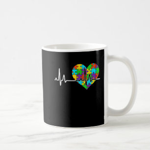 Love Heart Puzzle acceptance autism awareness Coffee Mug