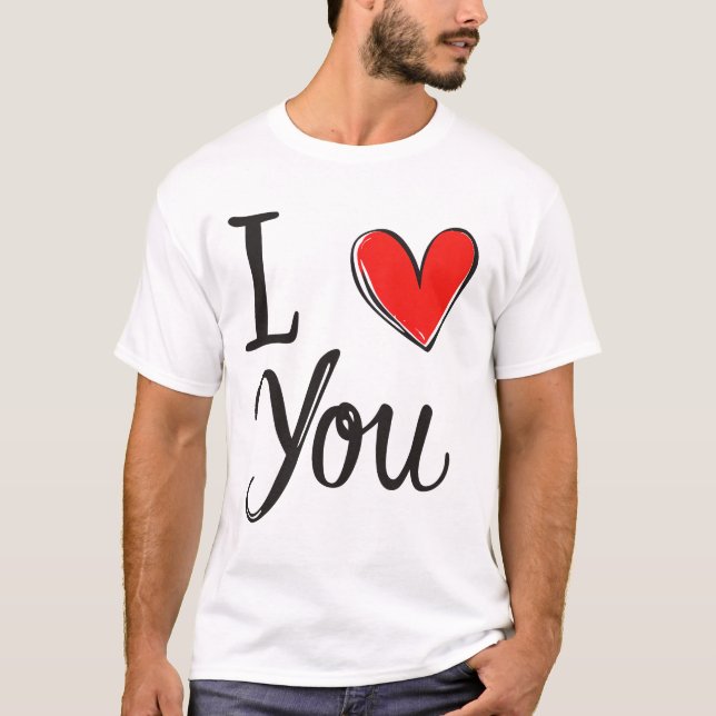 Love Heart Quote – Cute Romantic Present T-Shirt (Front)