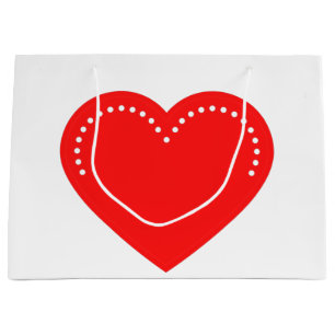 Love Heart Red Valentine's Large Gift Bag