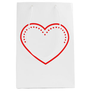 Love Heart Red Valentine's Medium Gift Bag