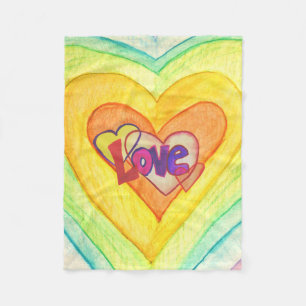 Love Heart Rings Chemo Blanket