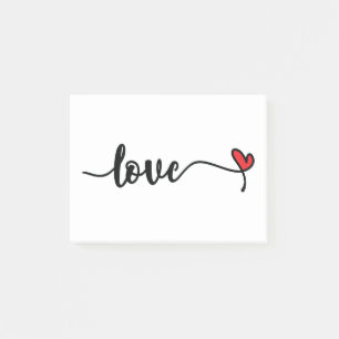 Love Heart Romance Post-it Notes